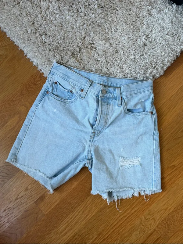 Levi's 501 Light Blue Denim Cutoff Shorts - Women's - Image 4