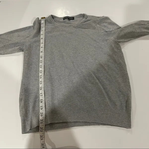 Catherine Malandrino Gray Long Sleeve Crewneck Sweater Size‎ L - Image 8
