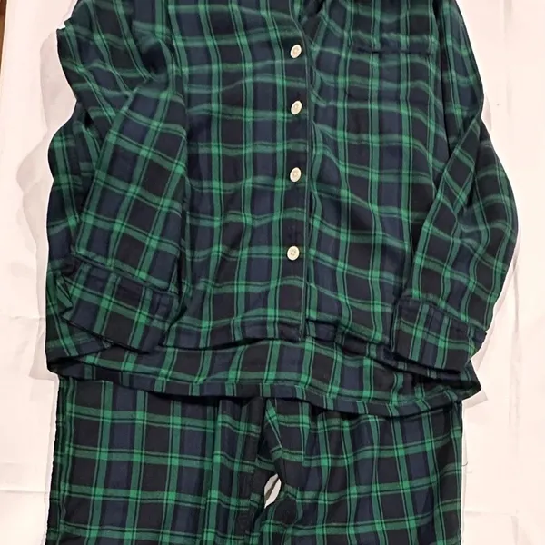 J Crew Women Pajamas Green Black -‎ Size S. - Image 4