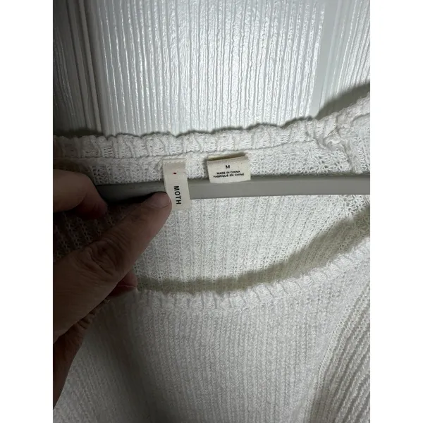 Anthropologie Moth Medium Crochet Sweater Shirt Granny Cottagecore Boho Work - Image 3