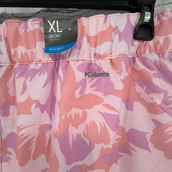 NWT Columbia Skort Women's XL Pink Bogota Bay Tropical Print Omni Shield - Image 9