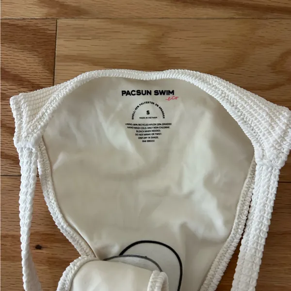 PacSun Ivory Scrunch High Cut Bikini Bottom - Image 2