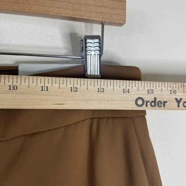 Maison d'Amérie Pants Womens‎ 10 Brown High Waist Straight Stretch Office Dress - Image 4