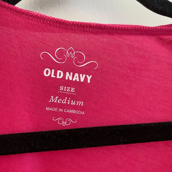 Old Navy Pink Twisted Collar Lightweight Short Sleeve Tee Medium New W/O Tag - Image 3