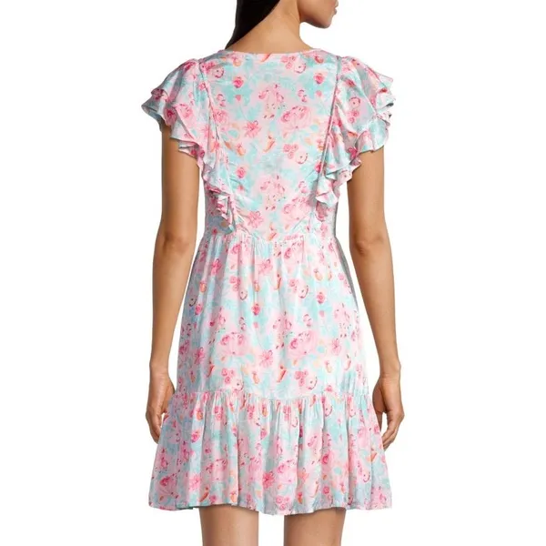 Roller Rabbit Amandine Ondika Floral Mini Dress Sz S - Image 11