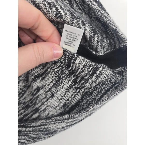 Athleta Sweater Dress Womens Small Gray Black Space‎ Dye Knit Mini Long Sleeve - Image 5