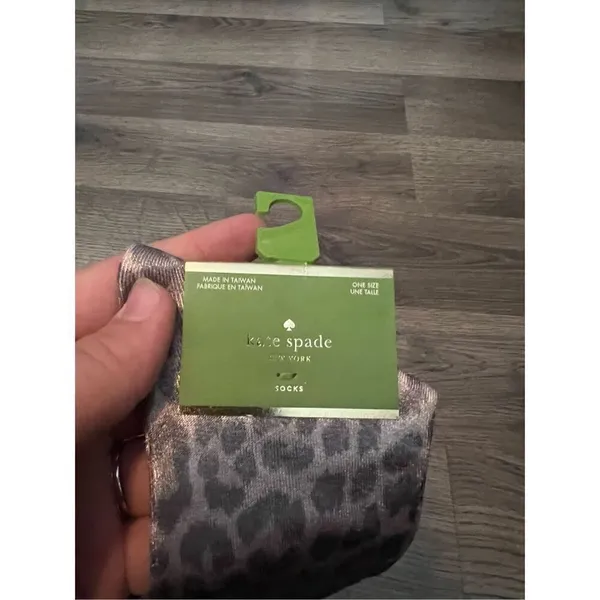 Kate Spade Leopard Meow Crew Socks Woman’s One Size (4-10)NEW - Image 4