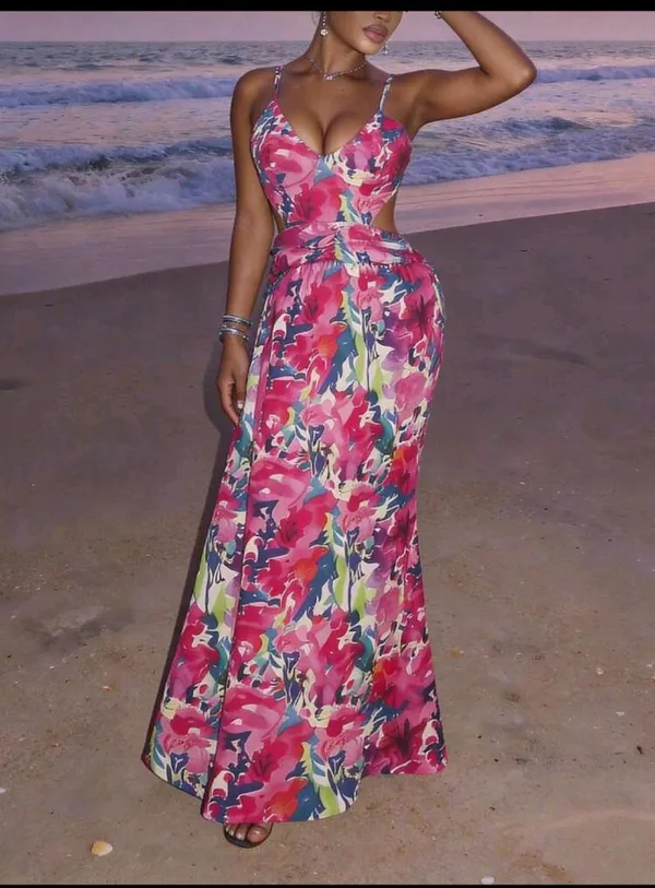 Women’s elegant floral maxi dress - Image 5