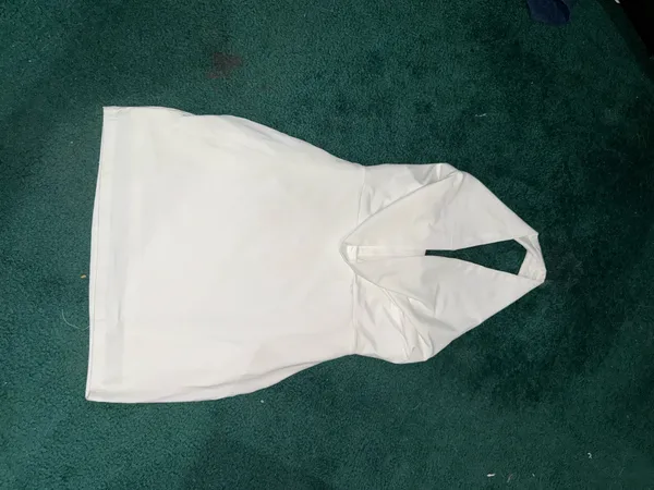 ShowPo White Halter Cowl Neck Bodycon Dress Bridal - Image 3