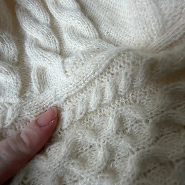 Aelfric Eden Cream Cable Knit‎ Sweater Medium Fisherman Minimalist Cozy Neutral - Image 6
