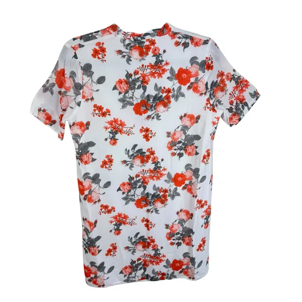 Blackbird White Coral Floral‎ Short Sleeve Lightweight Lined Mini Dress Size S - Image 2