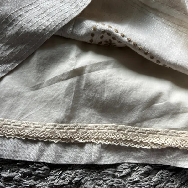 Floreat Anthropologie Skirt Bead Embellishments and‎ Tan Stitching Size 0 - Image 8