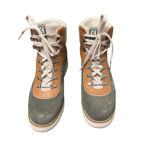 Cole Haan ZeroGrand Hiking Boots Womens 9B Olive Suede Lug Sole Gorpcore Hiker - Image 4