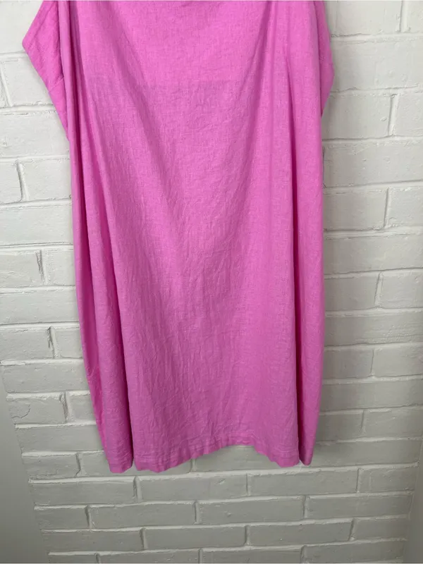 A New Day Pink Linen Blend Dress Size L - Image 4