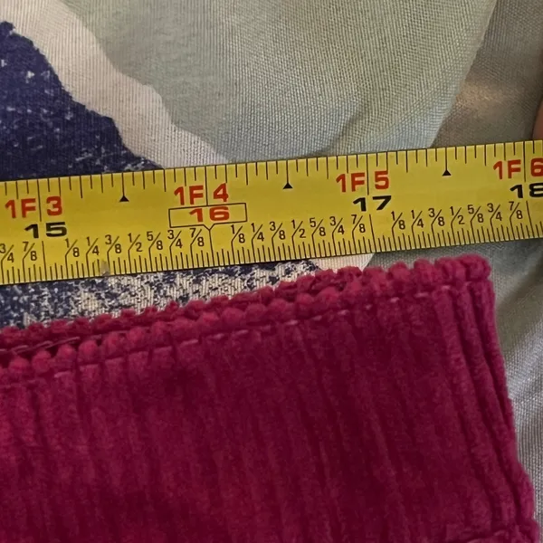 LOFT Women's Straight Corduroy Pants Berry Pink Size 32 Ankle Length‎ Zip Fly - Image 9