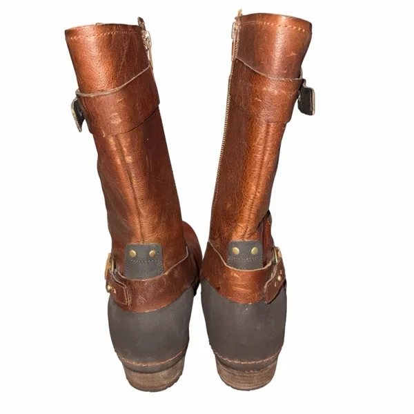 Merrell Oak Brown Leather Shiloh Peak Harness Boots size 8.5 - Image 4