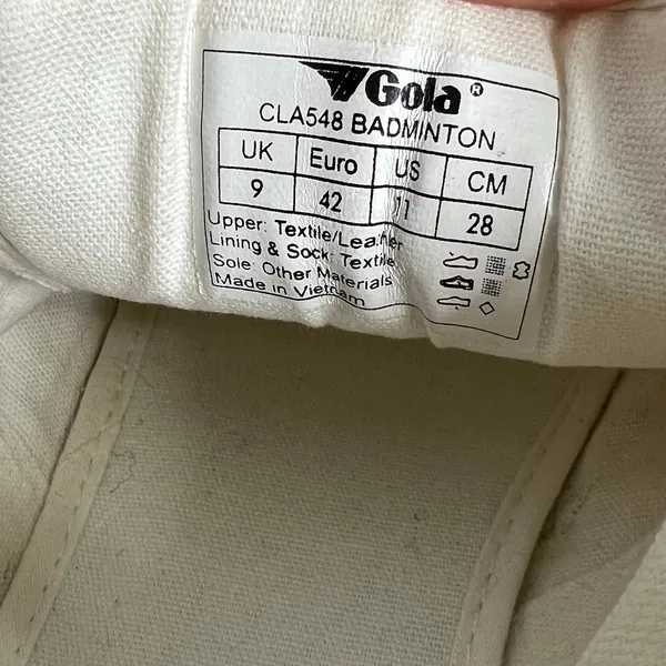 Gola Badminton Low Top Sneakers Dusty Rose Shoe Size 11 - Image 5
