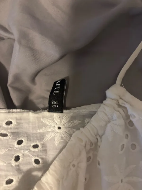 White eyelet Zaful top  - Image 3