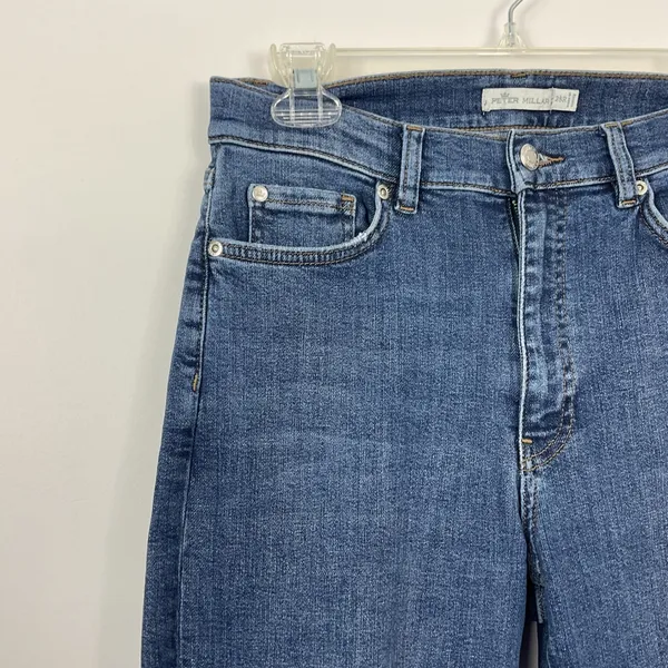 Peter Millar Womens Jeans Blue Straight Leg High Rise Denim Size 28R - Image 2