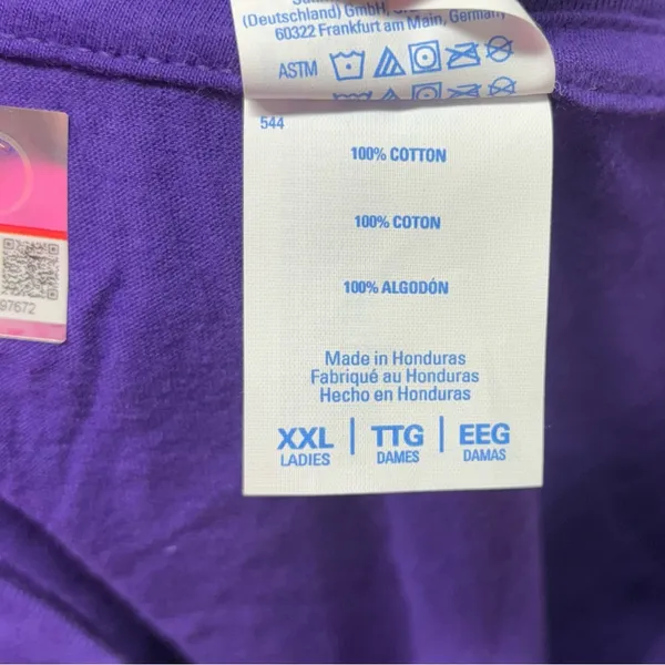 Purple Clemson Baseball Cotton Ladies' Tee - Image 3
