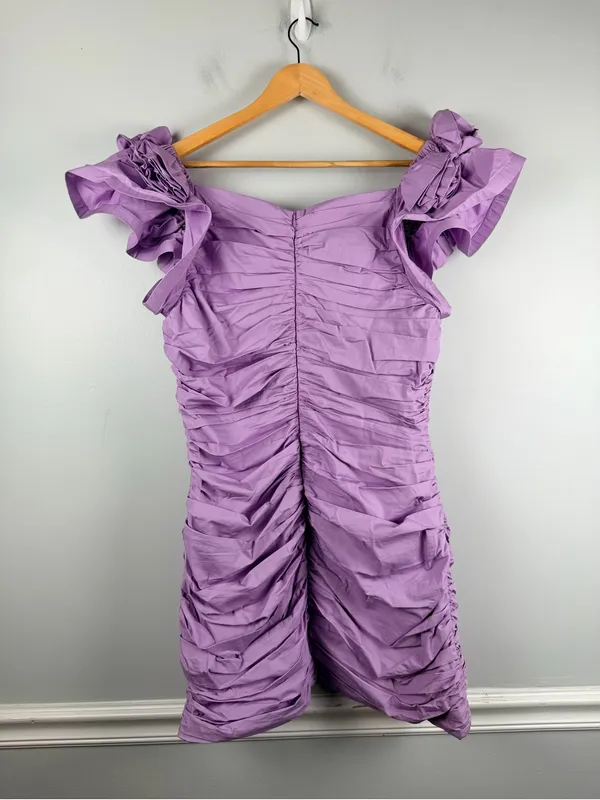 Elliatt Shirley in lavender Purple Poplin mini Dress size large - Image 9