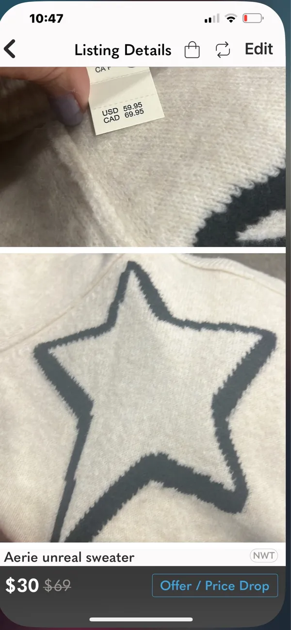 Aerie Unreal Sweater with Star - Image 4