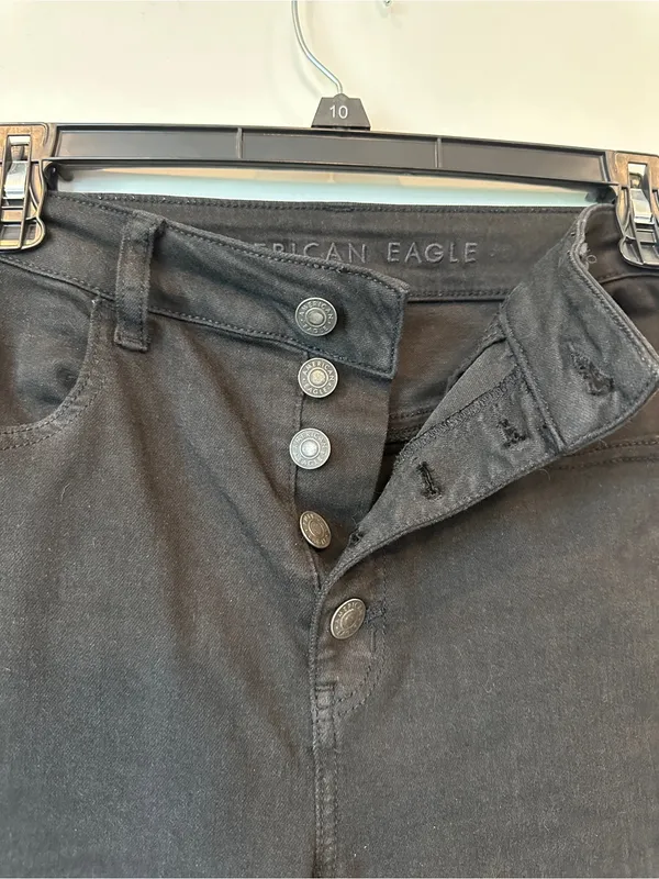 American Eagle Outfitters Black Skinny button fly Jeans - Image 3