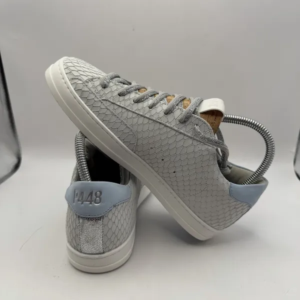 P448 Women's John Margot Sneaker Shoes Blue White‎ Cork Size EU 36 US Size 6-6.5 - Image 7
