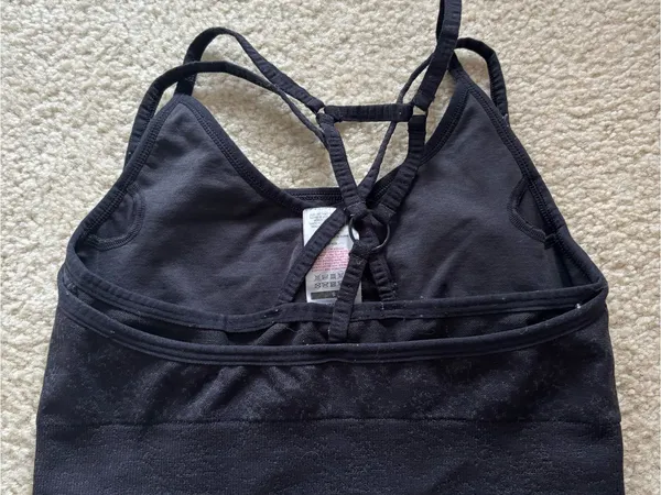 Gymshark Black Strappy Low-Impact Sports Bra - Image 2