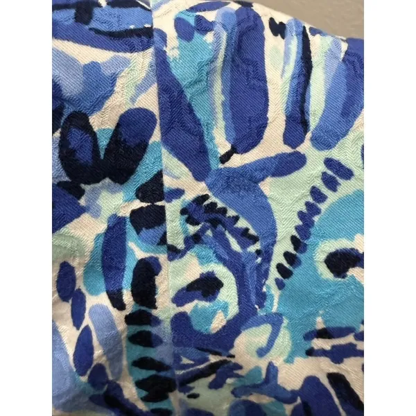 Lilly Pulitzer Kelly Skinny Ankle Pants Iris Blue Zanzibar Zoo Jacquard Womens 0 - Image 8