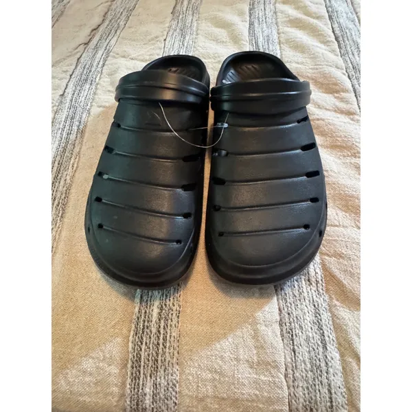 Rugged Shark Black Garden Clogs Slip On Water Shoes Women 8 - Image 3