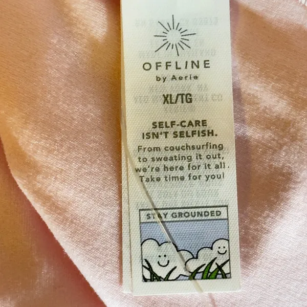 481 | NWT OFFLINE by Aerie Womens XL Long Sleeve Scoop Neck Crop Top Pink - Image 7