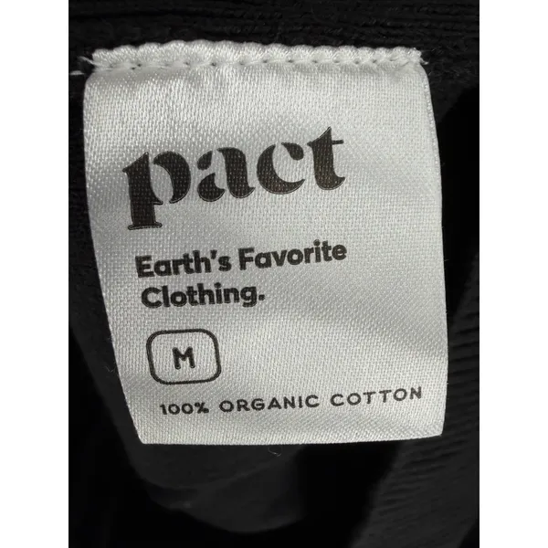 Pact Women Cardigan Full Zip Mock Neck Organic Cotton Black M - Image 4