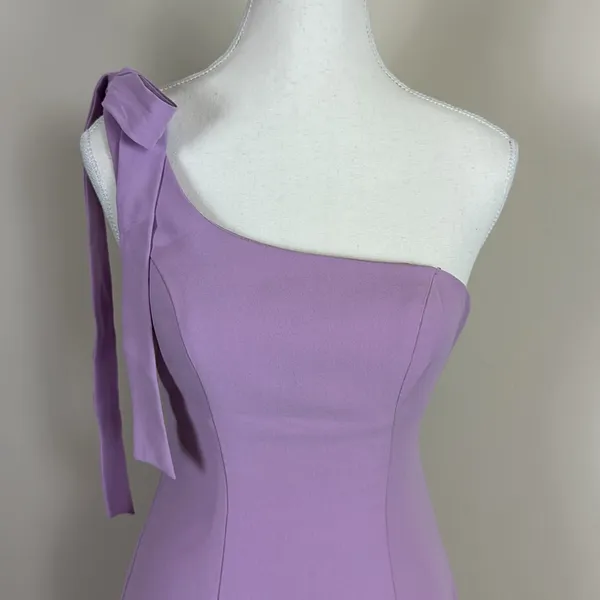 WHITE FOX Lilac‎ One-Shoulder Bow Dress Size XS - Image 3