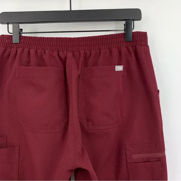 FIGS Yola Skinny Scrub Pants Burgundy S Tall - Image 7