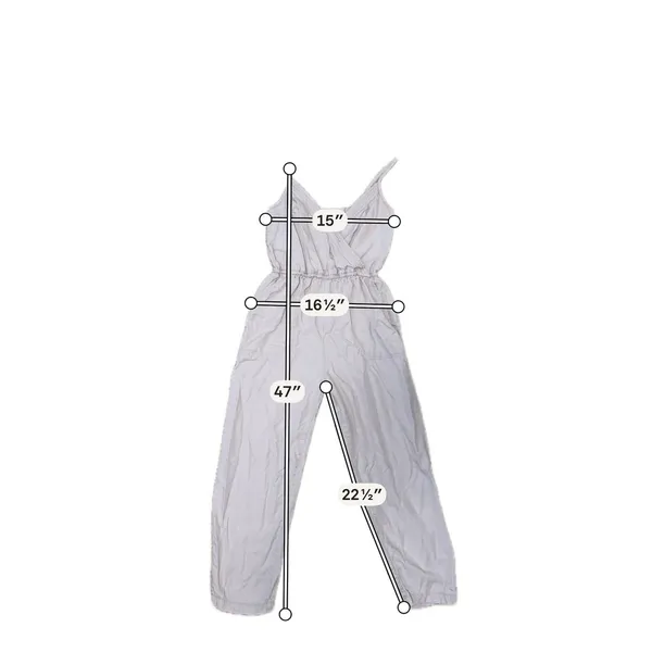 Abercrombie & Fitch Women Khaki Lyocell Wrap Jumpsuit Small Sleeveless Pockets - Image 5