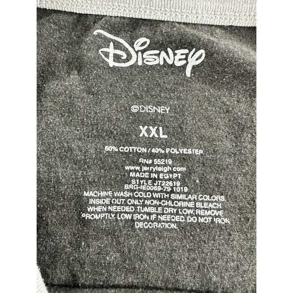 Disney Lilo & Stitch "NOPE" T-Shirt Women's XXL Gray Ringer Tee Sleep Top - Image 4