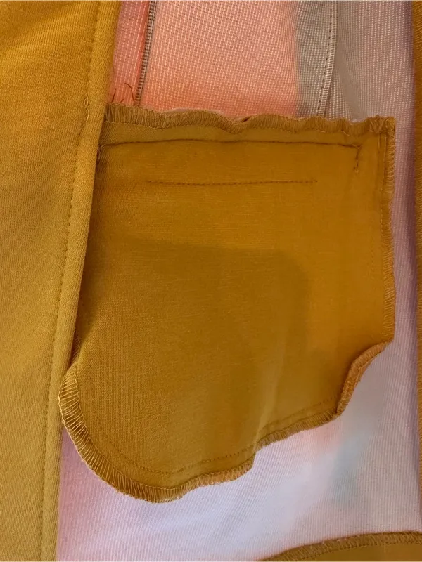 NY & Company Blazer Mustard Yellow Double Breasted Military Career Women’s M - Image 9