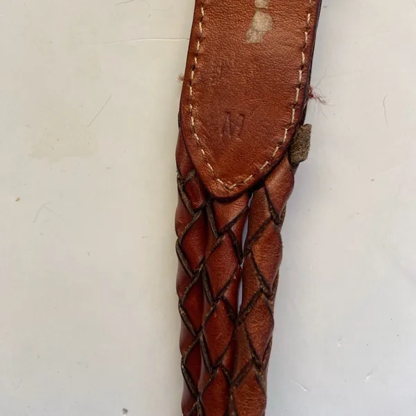 Brighton L Leather Brown Braided Vintage 1995 Belt - Image 5