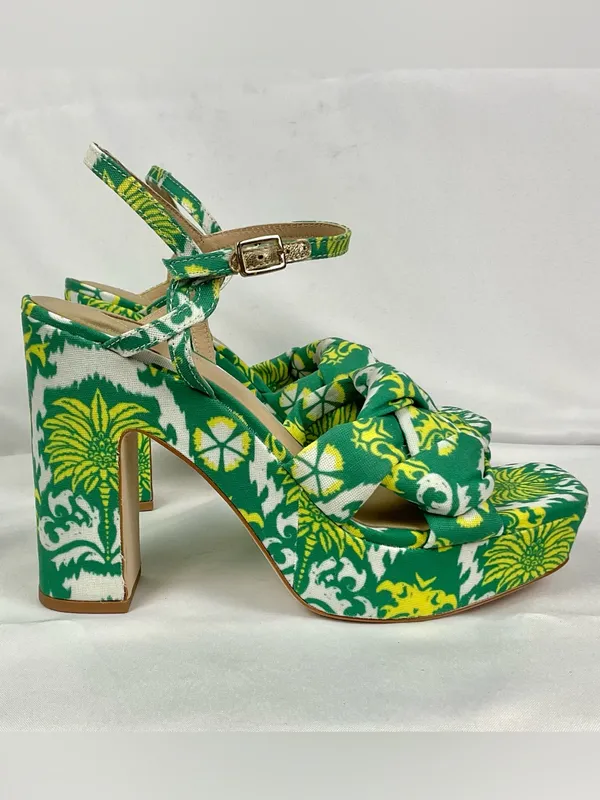 Antonio Melani Mya Royal Palm Sandals Braided Platform Sz 8.5 New Tropical Print - Image 3