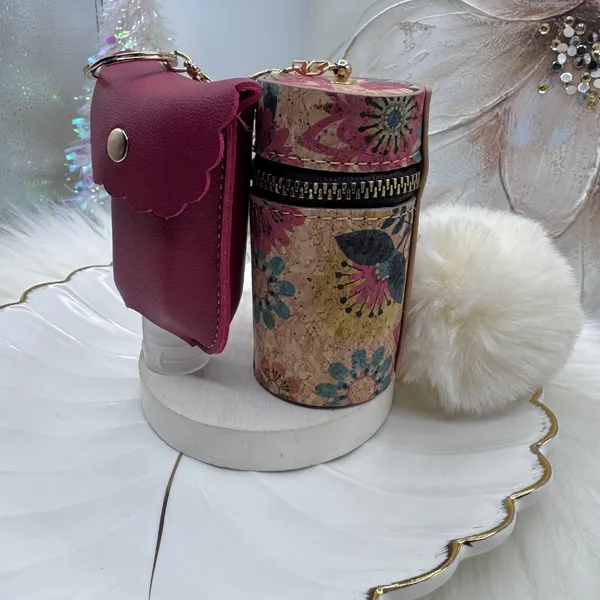 Vintage Floral Patterned Women's Coin Purse or Bag Charm Accessory - Image 4