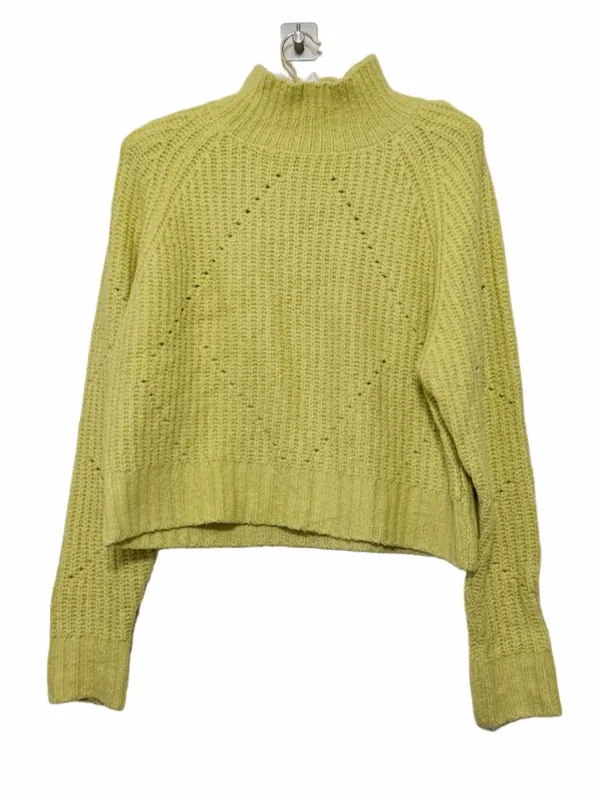 LINE the Label Women’s LongSleeve Ribbed Pointelle Mock Neck Cropped Sweater XS - Image 11