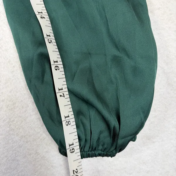 NWT Forever 21 Satin Tie Front Blouse Women's S Green Fairy Princess Cottagecore - Image 8
