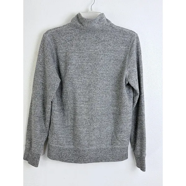 Roots Salt & Pepper Gray Quarter Zip Pullover Sweatshirt Small - Image 5