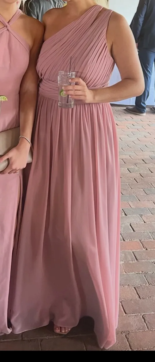 Azazie Bridesmaid Dusty Rose Dress - Image 2