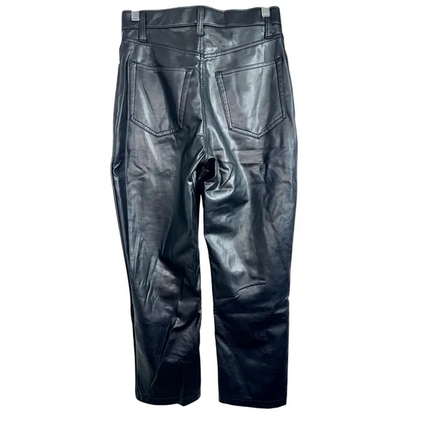 Abercrombie & Fitch Curve Love 90s Straight Ultra High Rise Black Pant Size 27 4 - Image 2