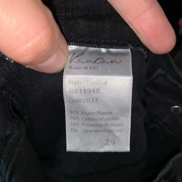 Kancan black distressed destroyed size 29 normcore jeans - Image 2