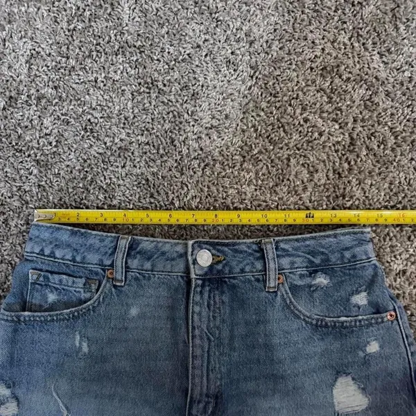 Garage Denim Cheeky Festival Blue Distressed Denim Shorts - Image 2