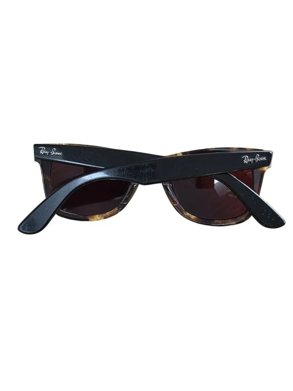 Ray-Ban Wayfarer RB2140 Sunglasses Tortoise Frame Red Lenses Italy Handmade - Image 6