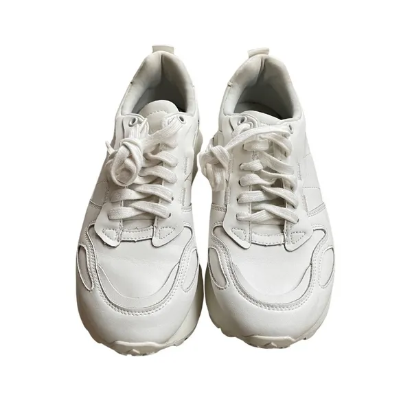Zara Leather Athletic Sneakers Size 38 US Size 7.5 - Image 3